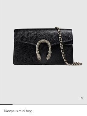 Gucci Black Dionysus Mini Bag with Silver Hardware